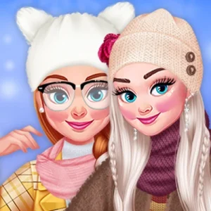 لعبة تصميم طقم قبعات شتوي