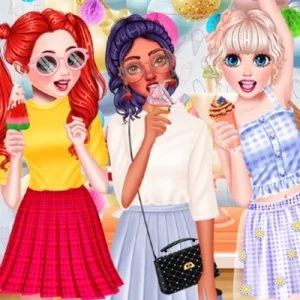 لعبة حفلة عيد ميلاد بآيس كريم