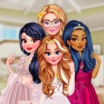 لعبة رقصة الربيع تحت أزهار الكرز للأميرات
