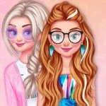 لعبة أزياء الأميرات الملونة